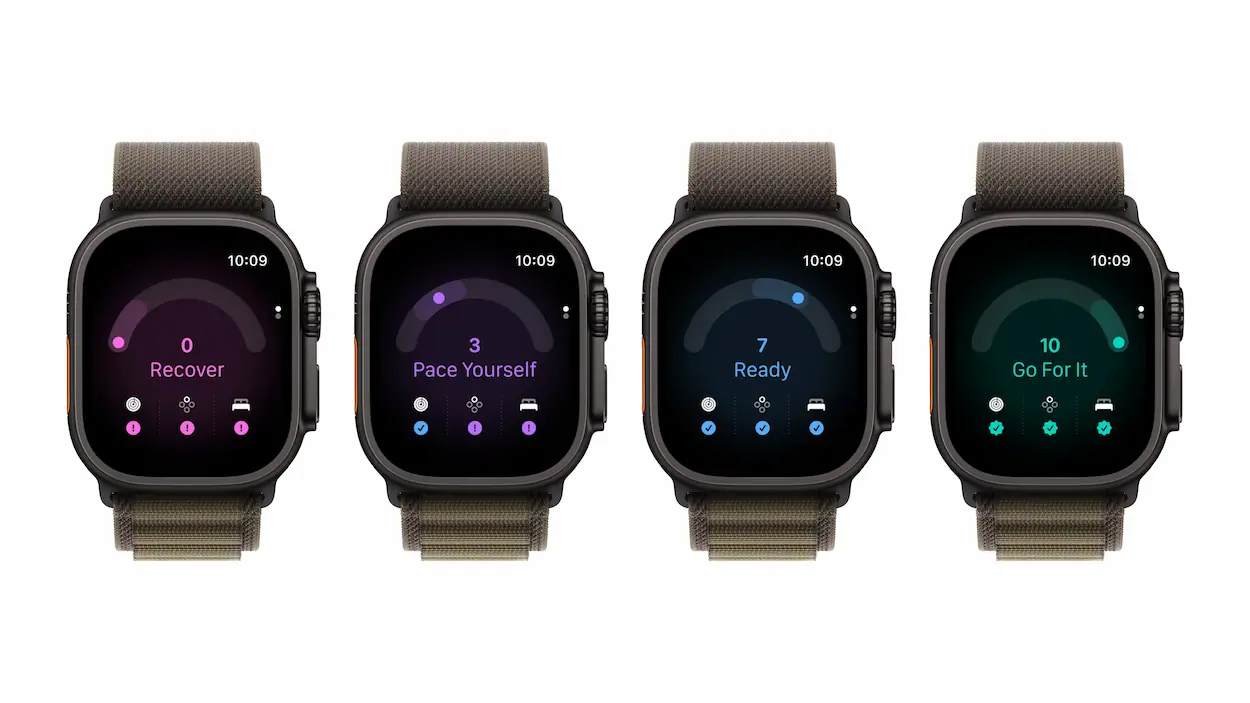 מדד המוכנות היומי במסך Apple Watch Ultra 4