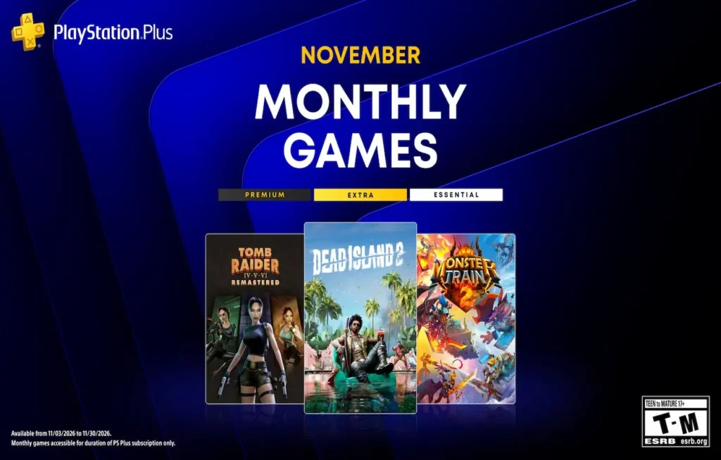 משחקי PS Plus נובמבר 2026 נחשפו: זומבים ולארה קרופט